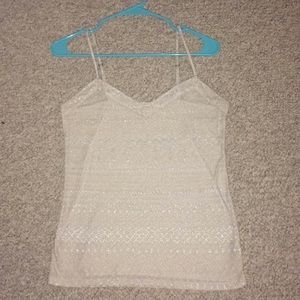 Light Tan Spaghetti Strap V-Neck Top